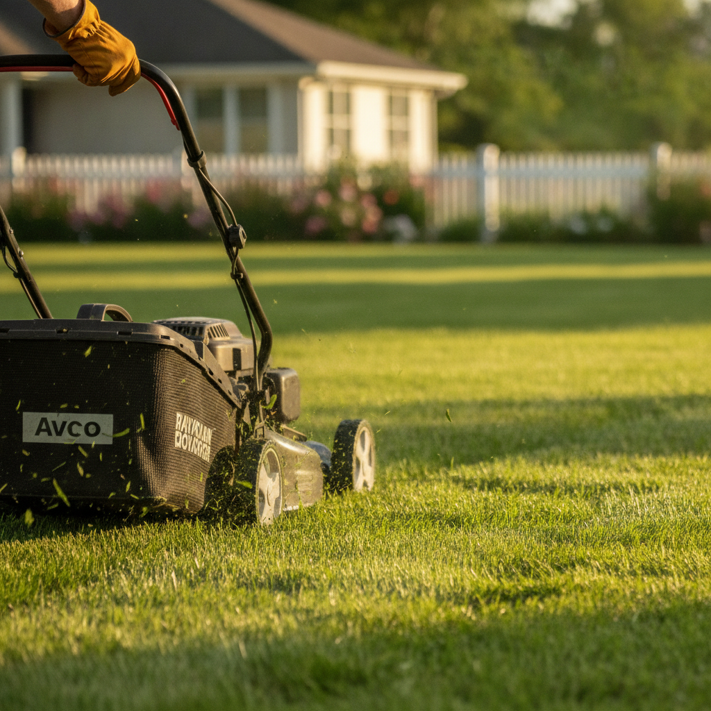 Grass Cutting no peoples faces just hand
