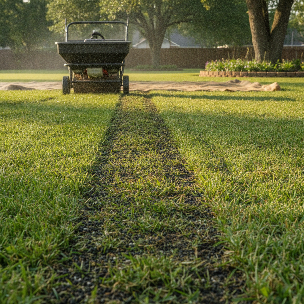 Lawn Overseeding no faces just hands